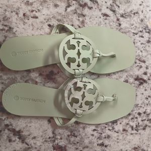 Tory Burch Miller Square toe Meadow Mist Sandals